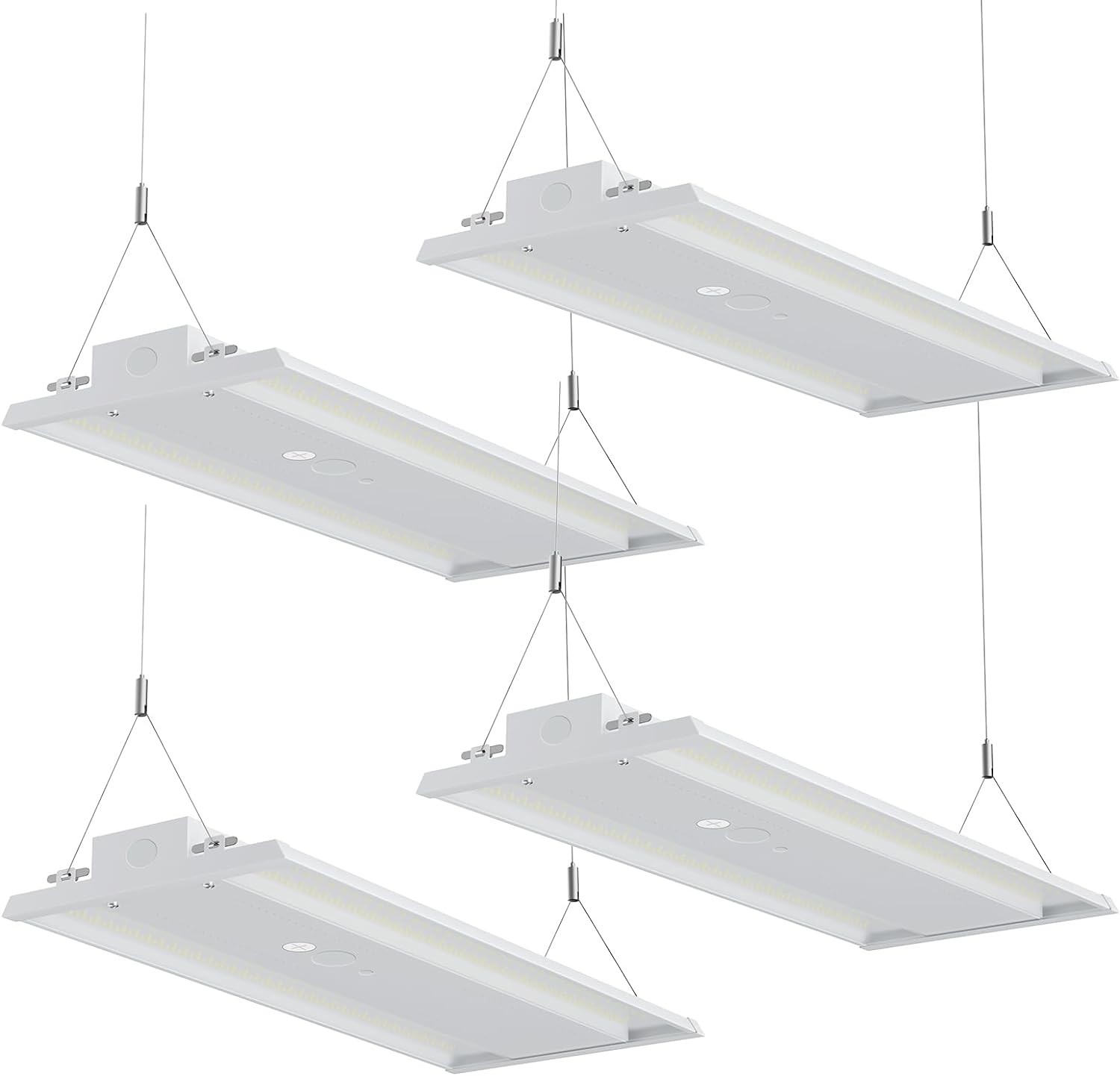 LED Linear High Bay Light, 130W 19500LM High Bay LED Shop Lights, 120-277V, 5000K, 0-10V Dimmable LED Shop Light, Linear High Bay Light for Warehouse Workshops, UL Complied, 4 Pack