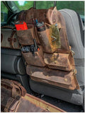 Maykoosh Leather Car Seat Organizer - Buffalo Leather Backseat Storage