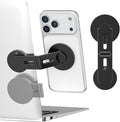 CloudValley Magnetic Phone Laptop Holder Mount, Foldable Hidden Portable Stand for iPhone 17/16/15/14/13 & All Phone, Clamp for Monitor Side, Compatible with Laptop, Desktop, Tesla Model 3/ Y, Black