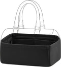 DGAZ Silk Purse Organizer Insert Fits LV Speedy 16/20/25/30/35/45 bags，Silky Smooth Bag Organizer，Luxury Handbag & Tote Shaper（Black，New nano 16）
