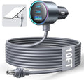 Starlink Mini Car Adapter, 10FT Starlink Mini Cable Car Charger, 12V-24V Cigarette Lighter Adapter [Stable Power Chip & 18AWG Waterproof Cable] Dual PD 45W + USB A 30W Ports for Cars, Trucks, RVs