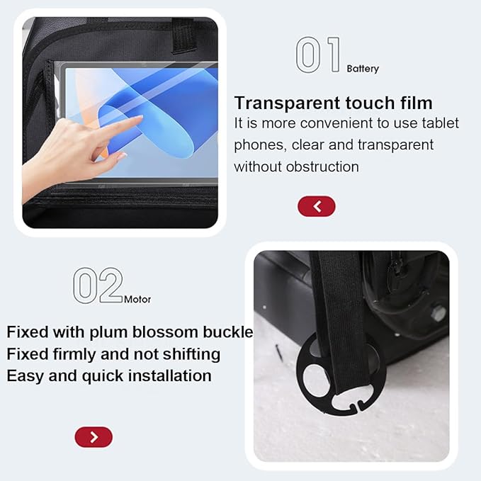 Car Backseat Organizer with Foldable Table Tray, 6 Storage Pocket Vehicle Seat Back Protector Kick Mat with Touch Screen Phone Holder, Auto Seat Organizer for Travel, Universal Fit (Black)