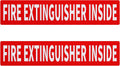 Madrigal Fire Extinguisher Inside Sticker Sign,2Pack 12x2.5" Self-Adhesive Vinyl, Weatherproof & UV Protected for Cars, Trailers, Rv's, Trucks and Vehicles, Red on White