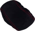 1 Piece Memory Foam Center Console Cover Cushion Pad Car Armrest Arm Rest Covering Cushion Compatible with Hyundai Veloster JS N line 2019-2022 Accessories(Black Cover with Red Line Stitches)