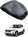 Autorder Center Console Cover for Kia Seltos 2021 2022 2023 2024 2025 Accessories Carbon Fiber Armrest Cover Anti-Scratch Middle Console Pad Leather Armrest Protector