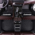 Custom Making Car Floor Mats for 98% Sedan SUV Car Protection Full Coverage Mats Anti-Slip Leather Floor Liners All Weather Car Floor Mats (Black)