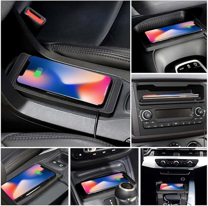 Wireless Car Charger Pad for Nissan Armada 2005-2026, Type-C/USB 15W Car Wireless Charger Non-Slip Cordless Charging Mat Car Accessories,A-30cm USB Interface