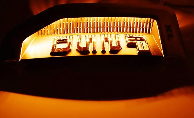 iJDMTOY Amber Yellow LED Background Illumination Kit Compatible with 2017-2021 Ford F250 F350 F450 Super Duty Side Fender Chrome Emblem