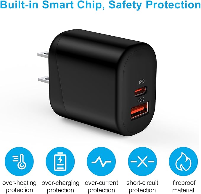 Fast Phone Charger for Samsung Galaxy Z Flip 7 FE 6 5 4 3, Z Fold 7 6 5 4 2 5G, Z Trifold, Tri Fold, Fast Charging Block for S25 Edge S25+ S24 S23 S22 S21, Wall Power Adapter with USB C to C Cable