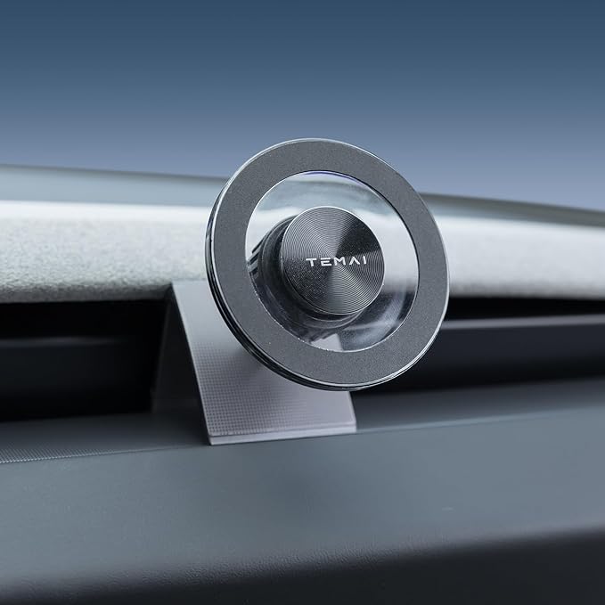 TEMAI MagSafe Phone Mount Dedicated for Tesla Model Y 2025 (Juniper) ONLY - No Damage Silicone - Fits iPhone 17 16 15 Pro Max - [Specifically for Center Vent Position]