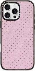 CASETiFY Impact iPhone 16 Pro Max Case [Slim/Compatible with Magsafe / 8.2 ft. 4X Military Grade Drop Protection] - Abstract Pink Purple Polka dots - Clear Black