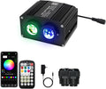 AZIMOM Dual Color 18W Twinkle Fiber Optic Starlight Box with Pure White Meteor, 2 in 1 Starlight Meteor Engine Sound Activated APP/Remote RGBW Light Source Driver for Car Home Star Lighting Decor