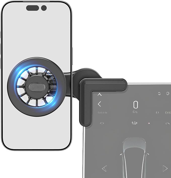 NEEWER Entry Level Version Magnetic Phone Holder Mount for Your Car Compatible with Tesla Model 3 / Y Accessories, Compatible with MagSafe iPhone Samsung Huawei Android for Video Recording, YW-145A