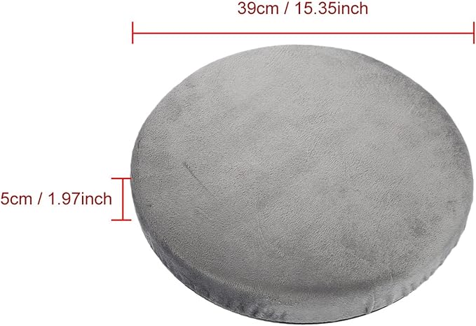 360 Rotating Car Seat Pad Revolving Swivel Seat Cushion for Elderly Stool Cushions Round Bar Stool Cushions Wheelchair Pad for Seniors Office 15.35" Diameter