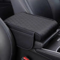 Car Armrest Pad for Ford Bronco Sport (CX430) 2021 2022 2023 2024 2025 2026 Leather Armrest Box Mat Center Console Cushion Pad Universal Armrest Seat Box Cover Protector,Black