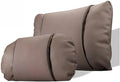 1/2PCS PU Leather Car Neck Pillow & Lumbar Support Cushion, Breathable Universal Seat Headrest Waist Pad, Soft Support Cushion for Daily Driving and Travel(D Style)