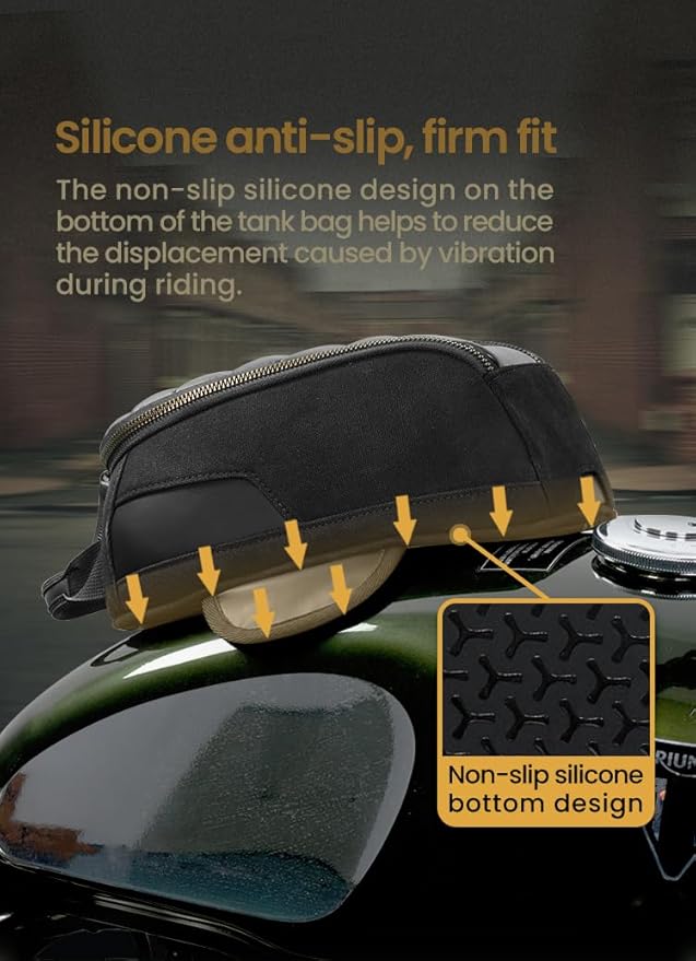Loboo Motorcycle Tank Bag Expandable Motorcycle Bag, Magnetic Suction Quick Release ，Compatible With CFMOTO 400GT 450SR 450NK 650 GT 700CL-X 800MT 800NK