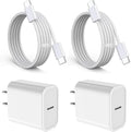 iPad Fast Charger, 2 Pack 20W USB C Charging Block Charge Adapter for Apple iPad Charger with 6FT USB C Woven Fast Charging Cable for iPad Pro 13/12.9/11inch,iPad Air 5th/4,iPad mini 6/7,i-Pad 11 A16