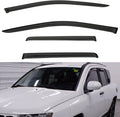 4pcs Front+Rear Smoke Tint Sun/Rain Guard Outside Mount Tape-On Vent Window Visors Compatible with 11-16 Compass 17 MK Old Body