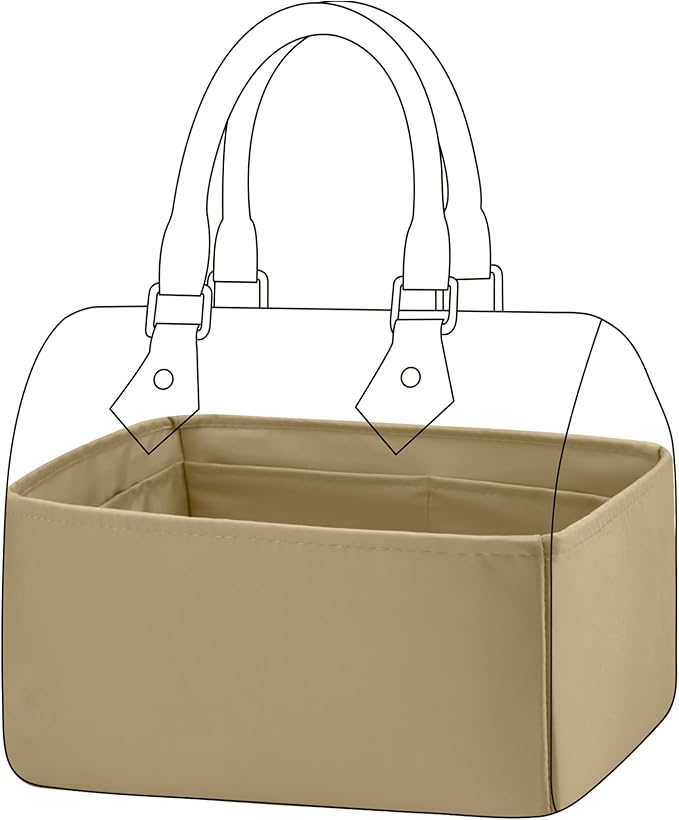 DGAZ Silk Purse Organizer Insert Fits LV Speedy 16/20/25/30/35/40/45 bags，Silky Smooth Bag Organizer，Luxury Handbag & Tote Shaper(S2 trench,SP45)