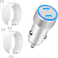 [Apple MFi Certified] iPhone 17 Car Charger Fast Charging, Linocell 90W Dual PD Power Cigarette Lighter USB-C Car Charger with 2Pack Type-C Cord for iPhone 17/17 Pro Max/16 Pro/15/Galaxy S26/S25/Pixel