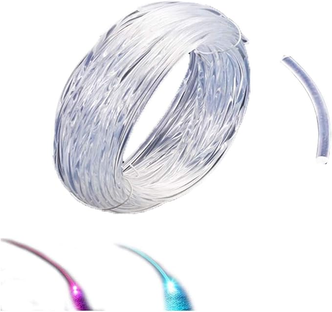 Raysell 2mm 32ft/10meters Length Car Home LED Lighting Decoration PMMA Side Glow Fiber Optic Cable DIY