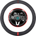 Suede Car Steering Wheel Cover,Soft Suede Touch Leather Sport Non-Slip Automotive Interior Accessories 15 inch Universal Design for Man and Ladies O-Shape