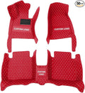 Custom Floor Mats for Cars，Luxury Full Coverage All Weather Car Floor Mats，Leather Car Mat Set ， Floor Mats for 99% of Cars, Trucks & SUVs (Red Beige)