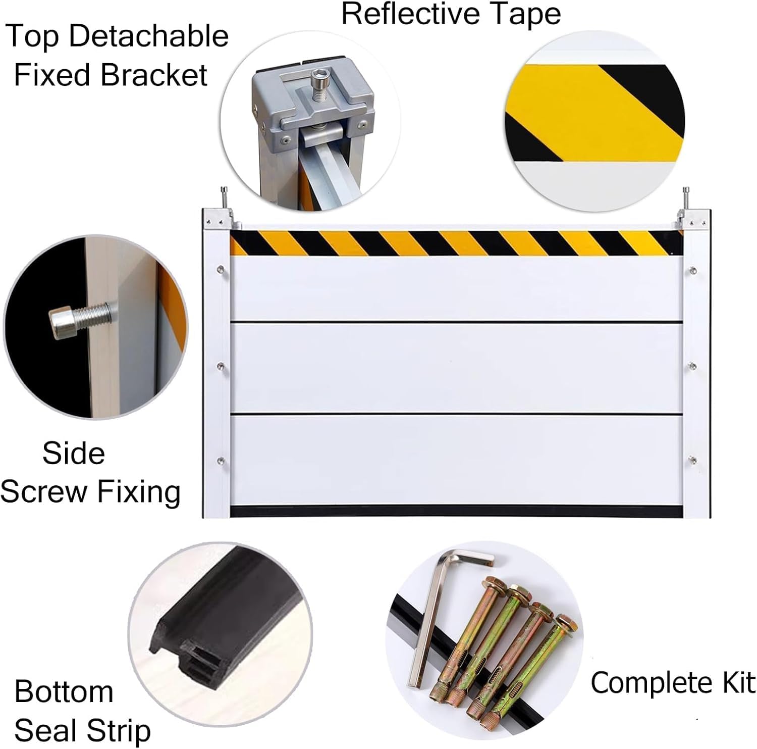 Reusable Heavy Duty Aluminum Flood Barriers for Home Exterior, Flood Protection Barriers Water Barrier Door Quick Detachable Garage Doors Detachable Mobile Rain Water Baffle ( H 39.4 inch L 3.5FT)