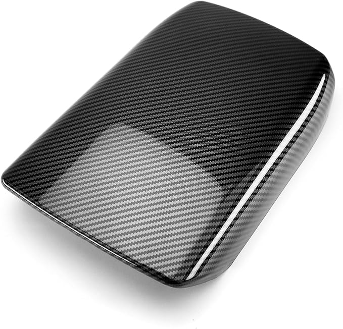 ABS Car Central Console Armrest Cover Armrest Cushion Cover Center Console Box Pad Compatible with Kia K4 2025-2026 Accessories (Carbon Fiber Style)
