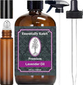 Essentially KateS Lavender Oil – 100% Pure & Natural, Steam-Distilled, with Glass Dropper, Roll-On Bottle & Sprayer for Aromatherapy, Skin & Home Use
