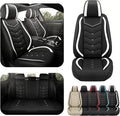 Car Seat Covers for Hyundai Sonata 2002-2026, Premium Nappa Leather Car Seat Cover, Stylish Sport Seat Covers， Automobile Seat Cover Sets.(Standard 5 Seats/Black White)