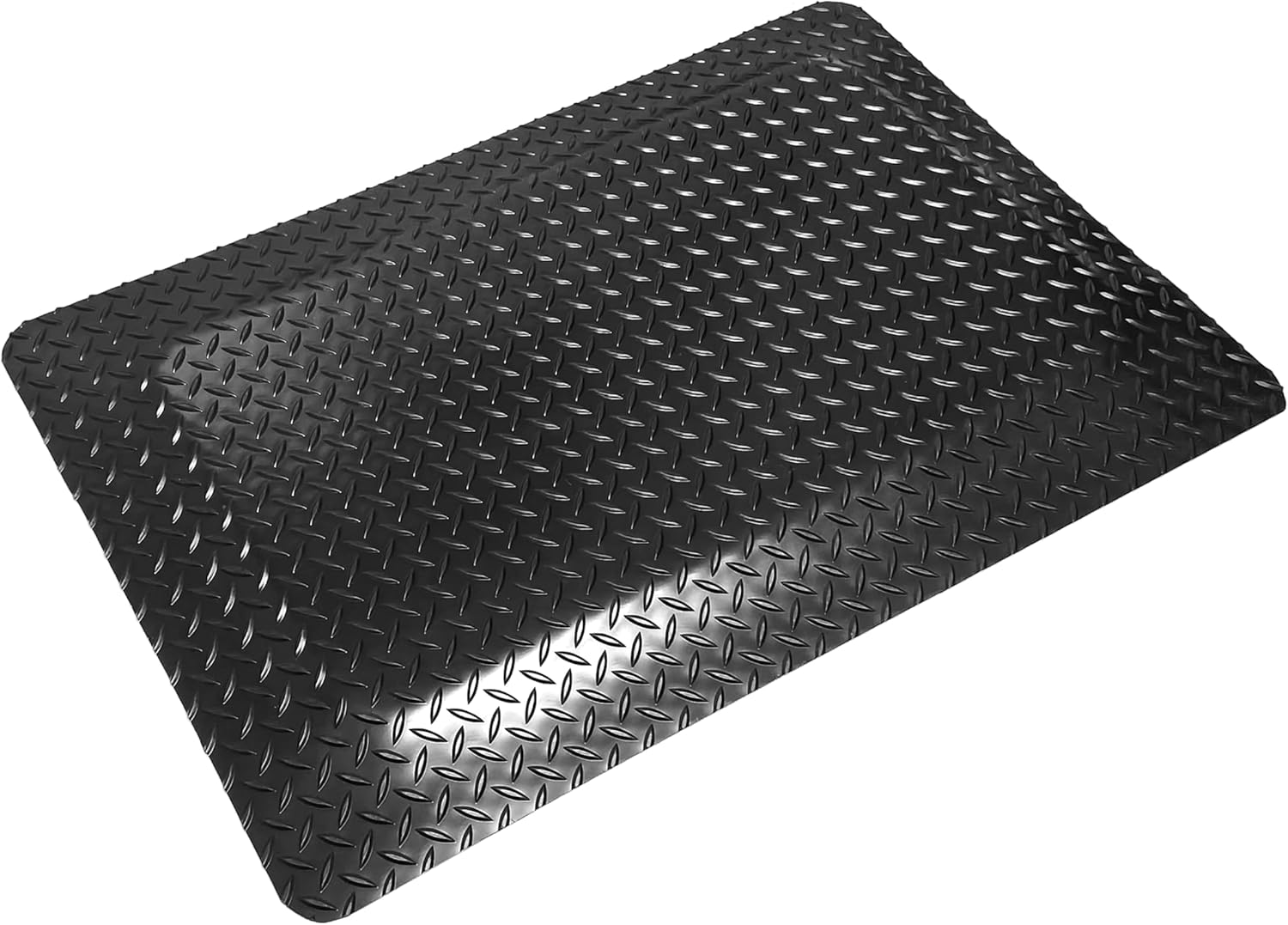 Rhino Mats, American Classic Diamond Anti-Fatigue Mats, Industrial Ergonomic Comfort Standing Mat for Work, Home, Garage, Office, Kitchen or Anywhere (Black 1" Thick, 3 FT. x 5 FT.)