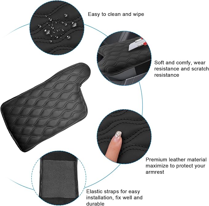 SXCY Armrest Pad Fit for 2019-2022 2023 Ford Ranger Armrest Cover 2023 Ranger Center Console Armrest Cushion 2022 2023 Ranger Console Cushion Pad Cover Protection 2020-2023 Ranger Accessories
