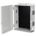 Outdoor Electrical Junction Box, ABS Water Resistant Enclosure with Internal Mounting Panel & Hinged Cover, 15.7" H* 11" L* 5.9" W