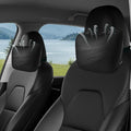 Upgraded Car Seat Neck Pillow - Adjustable Height Headrest Cushions - for Tesla Model 3/Y/S/X High-Elastic Pearl Cotton Inner & Ventilated Nappa Leather - Relieves Neck Pain 2 Pack Black