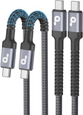 PRAKIE USB C Cable 3FT, 2Pack USB-C to USB-C Charger Cable, USBC Fast Charging Nylon Braided USBC iPhone Charger Cord Compatible with iPhone 16/15/Pro Max/PlusSamsung Galaxy S23/LG/Switch