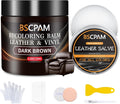 Dark Brown Leather Recoloring Balm with 100ml Mink Oil,Leather Couch Scratch Remover,Leather Repair kit for Vinyl Furniture and Car Interior,Leather Dye Paint,Mink Oil for Leather