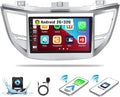 2G+32G 9 Inch Android Car Stereo for Hyundai Tucson 2015-2018 Radio Wireless Apple CarPlay Android Auto Bluetooth Touchscreen GPS Navigation Head Unit WiFi FM USB SWC Split Screen+AHD Backup Camera