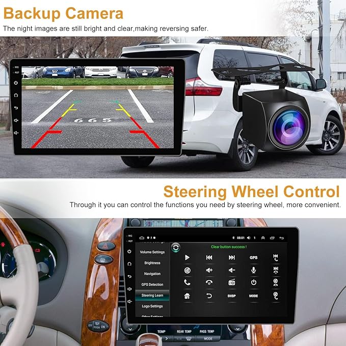 Android 13 Car Radio Stereo for Toyota Sienna 2004-2010, Wireless Carplay&Android Auto with 4G+64G Support Bluetooth/Voice Control/GPS/WiFi/Back-up Camera/SWC/FM, 9 Inch IPS Touch Screen for Sienna