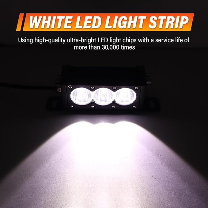 Willpower 2 Pieces 6 inch Single Row White LED Light Bar 30W Off Road Light Bar Spot Beam LED Work Light Truck UTV 4x4 Cars SUVs ATVs Boats Fog Driving Light with Wiring Harness kit