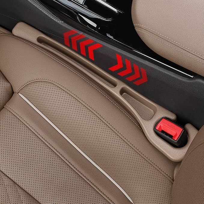 YLXGT Car Seat Gap Filler Organizer Universal for Car SUV Truck Accessories Seat Gap Plug Blocker with Storage Slot Brown 2 Pack