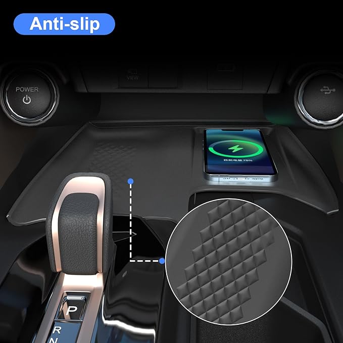 Wireless Charging Anti-Slip Mat for Grand Highlander Accessories, Black Silicone Protective Pad for 2026 2025 2024 Grand Highlander Accessories