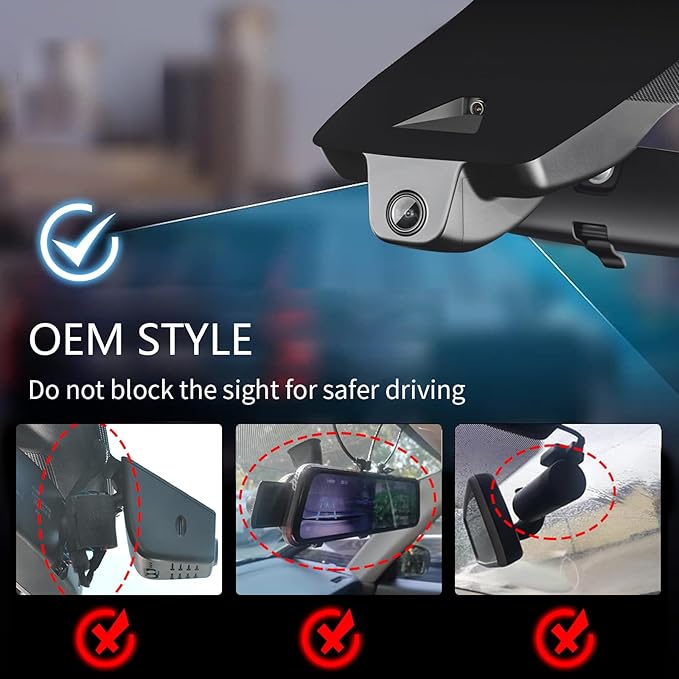 mangoal 4K Dash Cam Custom fit for Toyota Corolla Cross & Corolla Cross Hybrid 2023 2024 2025 2026 (Model A), LE L XLE, OEM Factory Look, 2160P UHD Video, Built-in WiFi & APP, 64GB Card