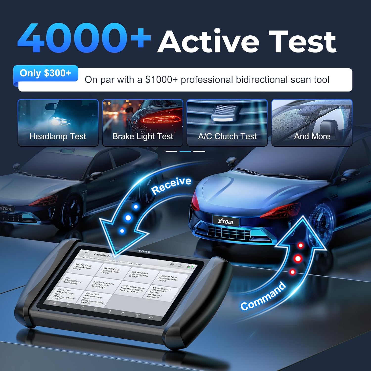 XTOOL IP819 V2.0 Bidirectional Scan Tool, 2025 Upgraded OBD2 Scanner with Active Test, PMI Function, 39+ Resets, ECU Coding, FCA AutoAuth, All Systems Scanner for Cars, 3-Year Update