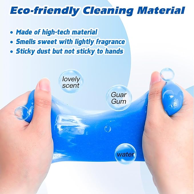 x xotic tech Car Cleaning Gel for Car Detailing Putty Interior Cleaner Slime Auto Detail Tools Supplies Accessories Valentines Day Gifts for Him Her Men Women Stocking Stuffers Blue 6 Pack