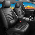 Fit Prologue Car Seat Covers for Honda Prologue 2024 2025 2026-Upgraded Premium Waterproof & Breathable Leather,Airbag Compatible,All-Weather Seat Cushion Protector,Full Set,Black