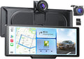 9.26" Portable CarPlay Screen for Apple Carplay & Android Auto with 4K Dash Cam & HD Backup Camera, Wireless Car Play with Strongest Bluetooth 5.2, OTA Updates, Voice Control, GPS Navigation