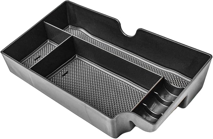 EDBETOS Console Drawer Tray Compatible with Toyota Sienna 2015-2019 2020 Interior Accessories Sienna Center Console Organizer Insert Tray Under Radio Storage Box Coin Container Phone Holder, ABS Black