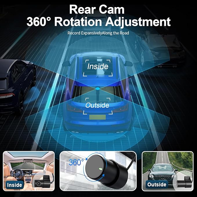 Front 4K & Rear 1080p Dash Cam Custom fit for Toyota Highlander& Hybrid Gen4 UX70 2020 2021 2022 2023 2024 2025 2026 (Model A), XLE XSE Limited Platinum, Integrated OEM Look, App & WiFi, 128GB Card